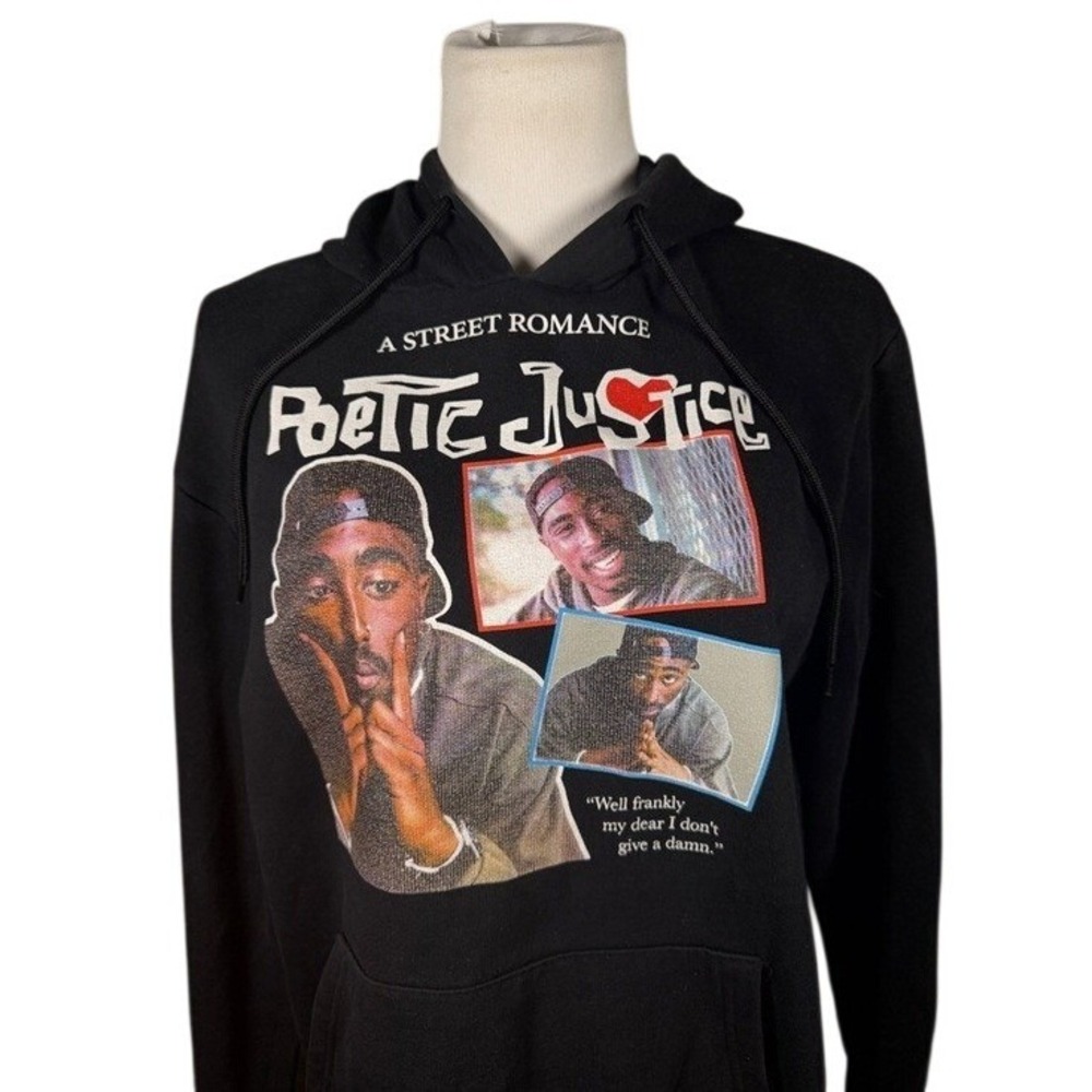 Tupac Shakur Chemistry Poetic Justice Graphic Hoodie Black Small 2021 Movie Rap